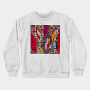 Flowing Abstract Mosaic Crewneck Sweatshirt